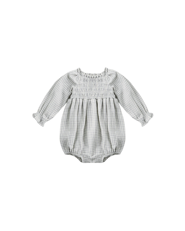EDEN ROMPER || BLUE GINGHAM
