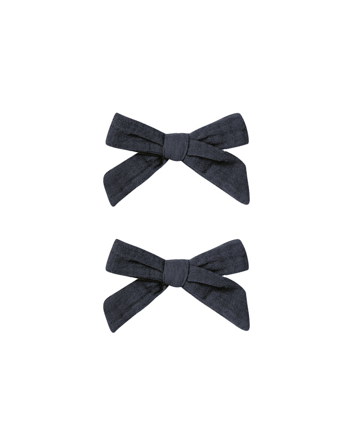 Bows, Set Of 2 | Navy
