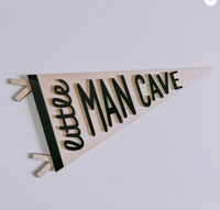 Little Man Cave Pennant Wooden banner