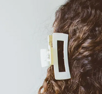 Rectangle Claw Clip - Cream
