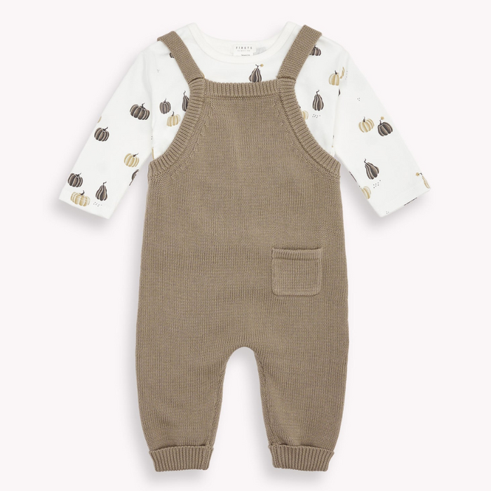 Pebble Sweater Knit Overall Set (24M)