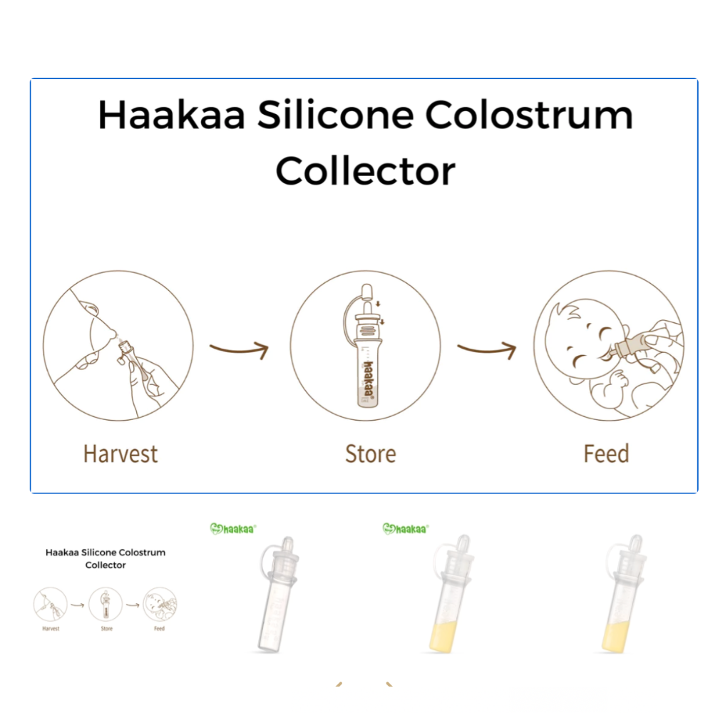 Haakaa Silicone Colostrum Collector Set 4 ml, 6 PK (Pre-Sterilized)