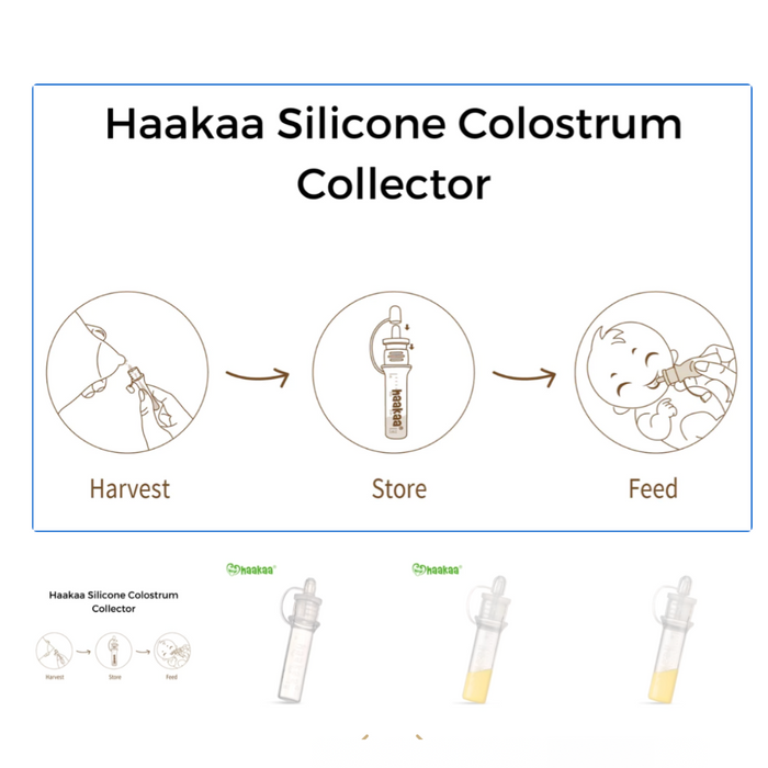 Haakaa Silicone Colostrum Collector Set 4 ml, 6 PK (Pre-Sterilized)