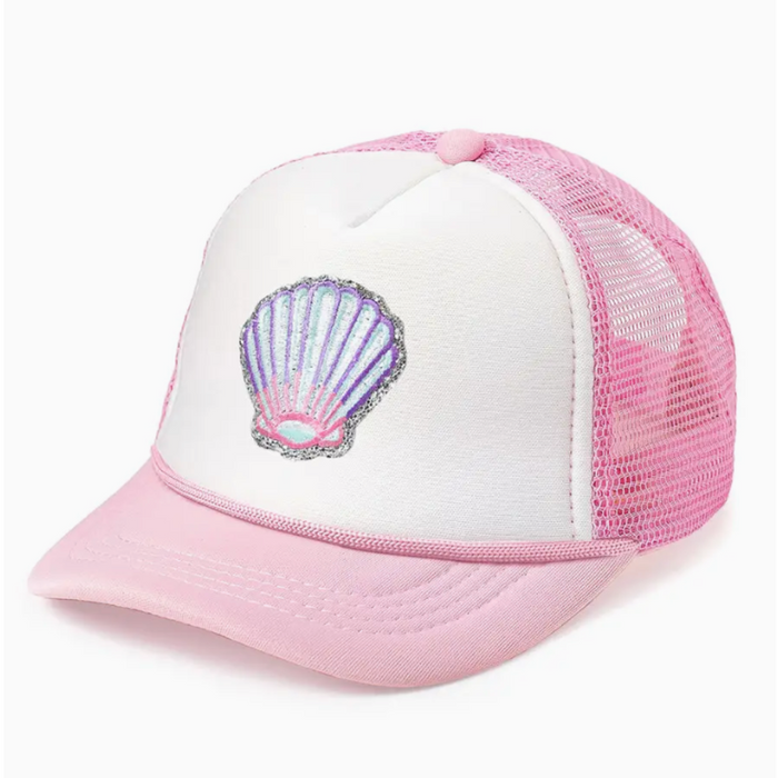 Seashell Patch Trucker Hat - Mermaid