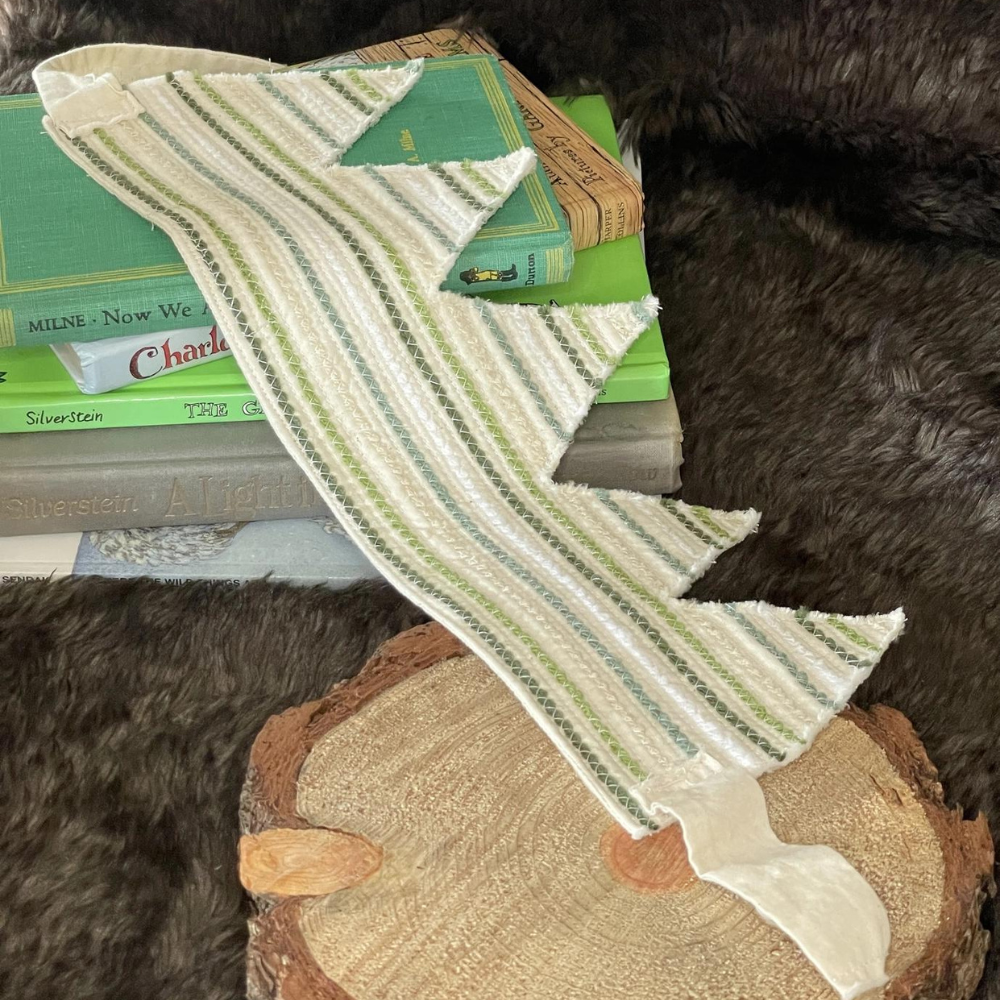 Green Striped Quilted Crown