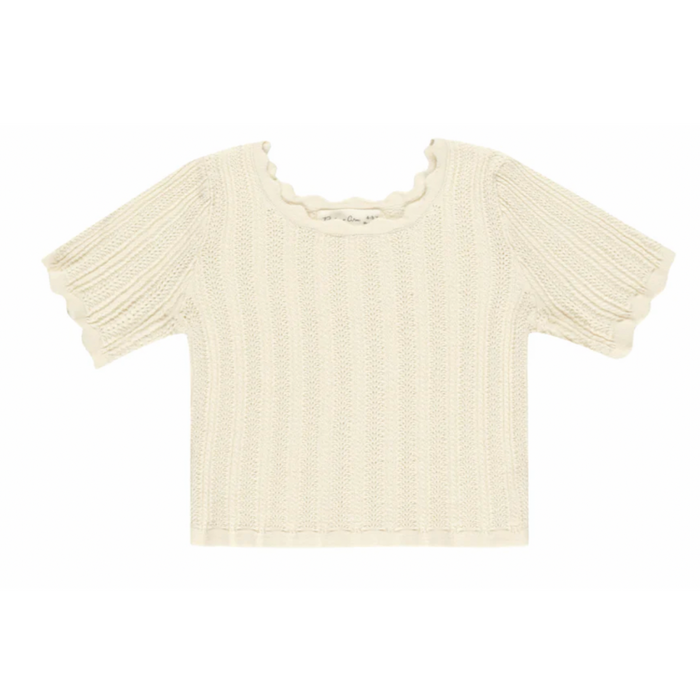 Scallop Tee in Natural (6/7Y)