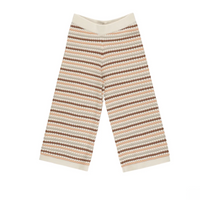 Honeycomb Stripe Boxy Crop Sweater & Pant SET (4/5Y)
