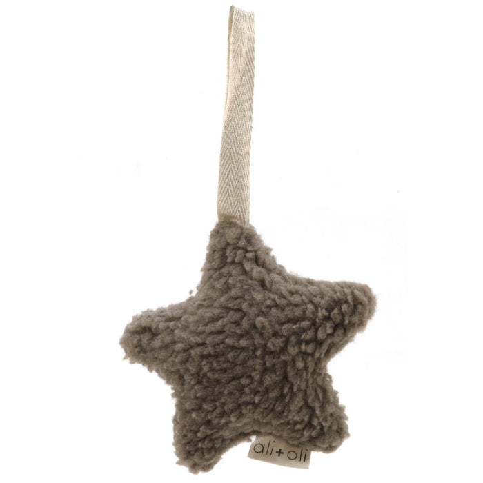Plush Star Pacifier Lovey- Taupe