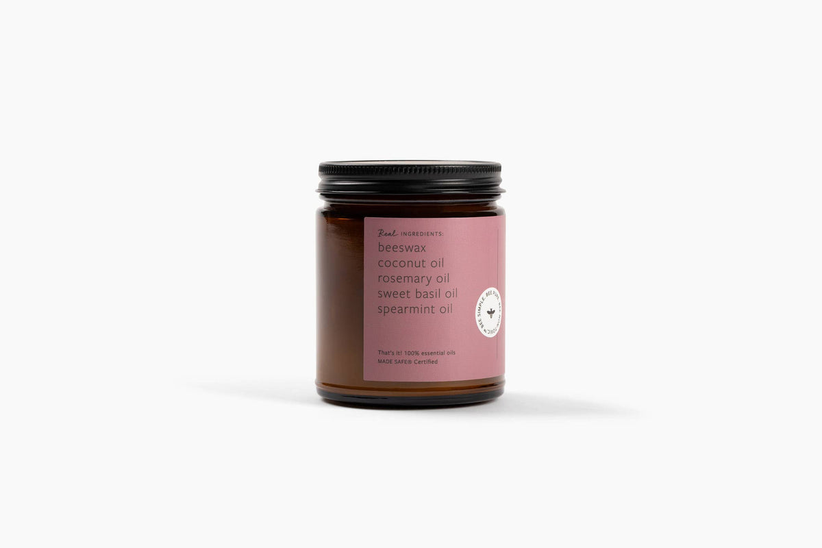 Farmer's Market Essential Oil Beeswax Jar Candle: Non-Toxic
