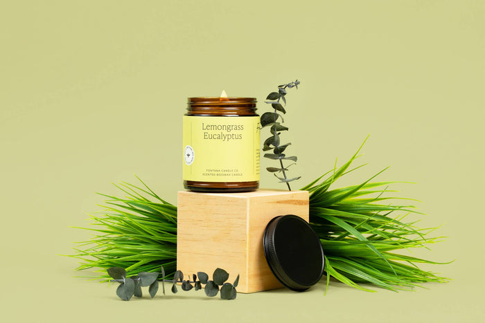 Lemongrass Eucalyptus Beeswax & Essential Oil Jar Candle