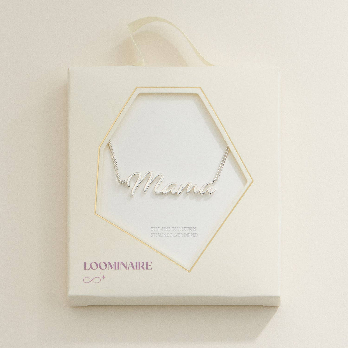 Mama Script Necklace in Gold or Silver