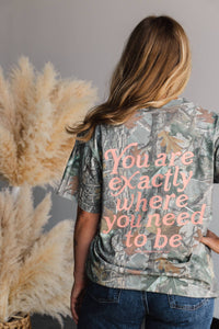 Exactly Where Oversized Camo Tee