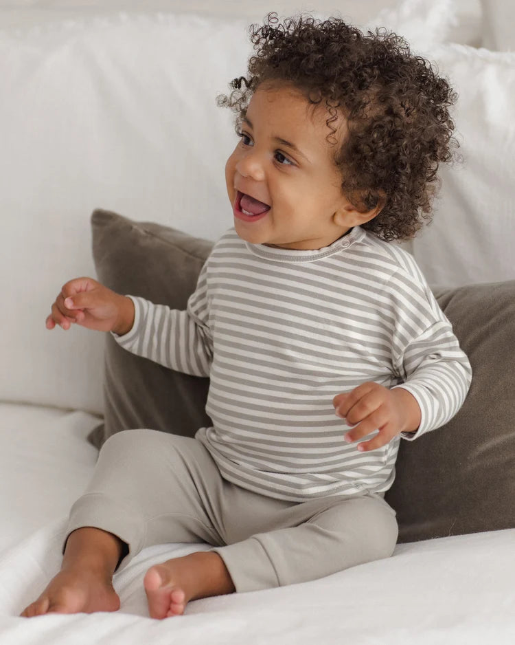 LONG SLEEVE TEE LAUREL STRIPE + DRAWSTRING PANT LAUREL