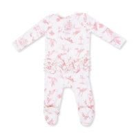 Ballet Toile - 2 Way Ruffle Back Zipper Footie