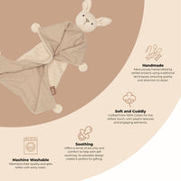 Avery Organic Baby Lovey Blanket (Ollie The Bunny)