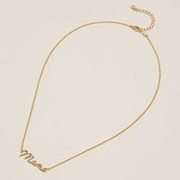 Mama Script Necklace in Gold or Silver