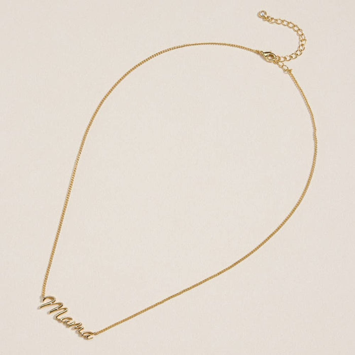 Mama Script Necklace in Gold or Silver