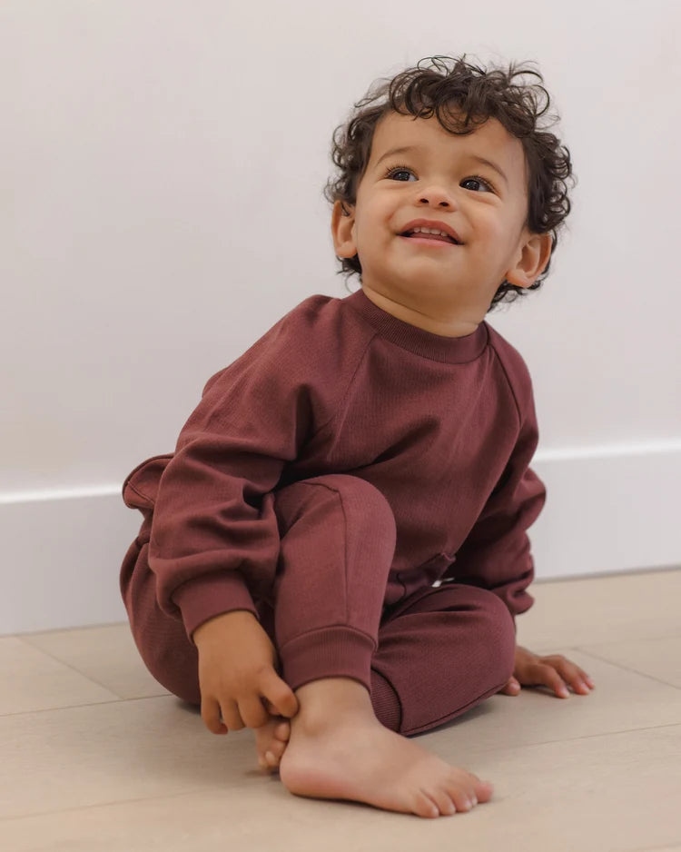 POCKET SWEATSHIRT BLACK CHERRY+