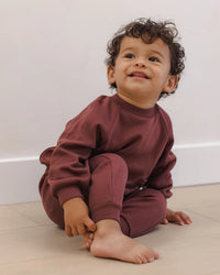 POCKET SWEATSHIRT BLACK CHERRY+