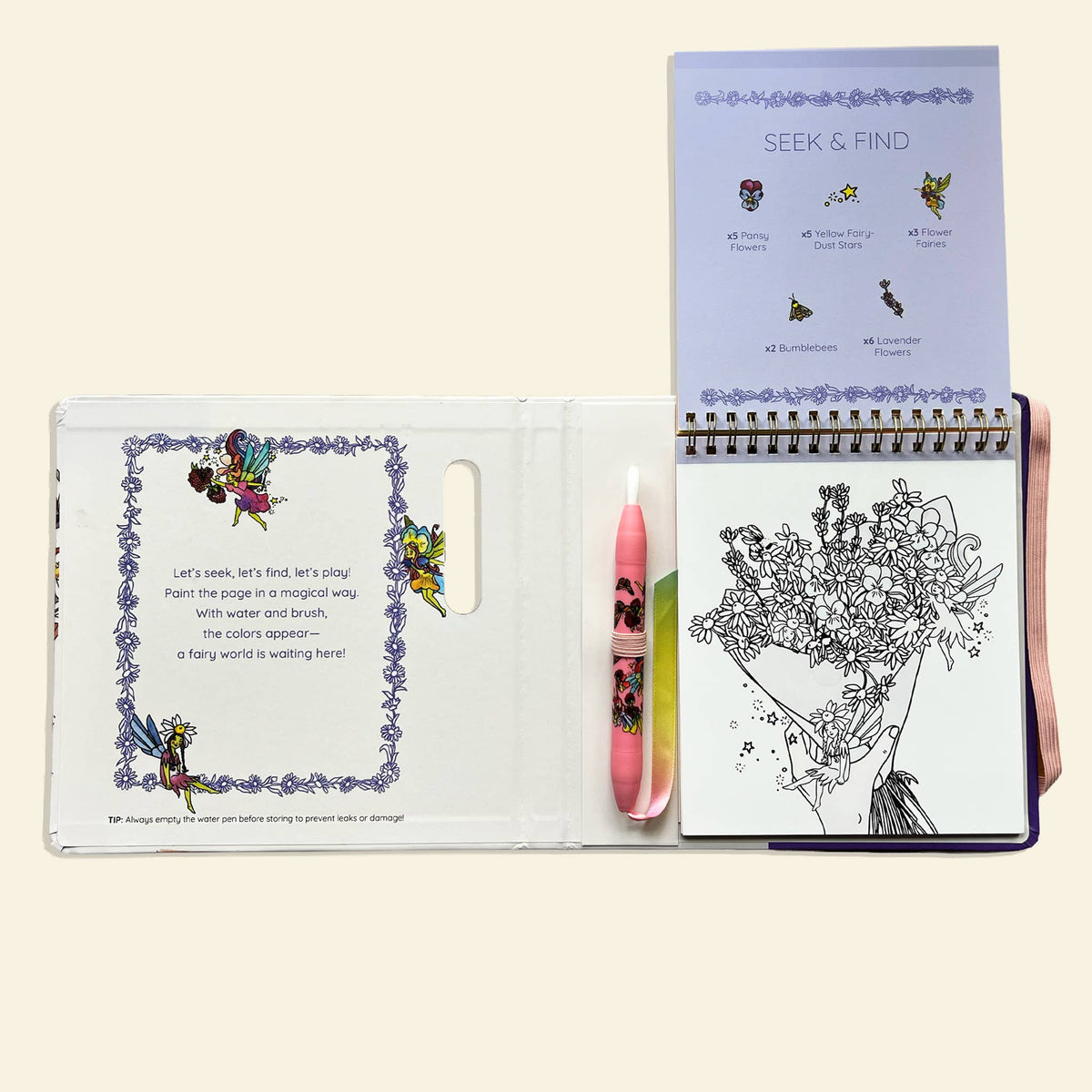 Watercolor with Me: Flower Fairies: A Water Reveal Book