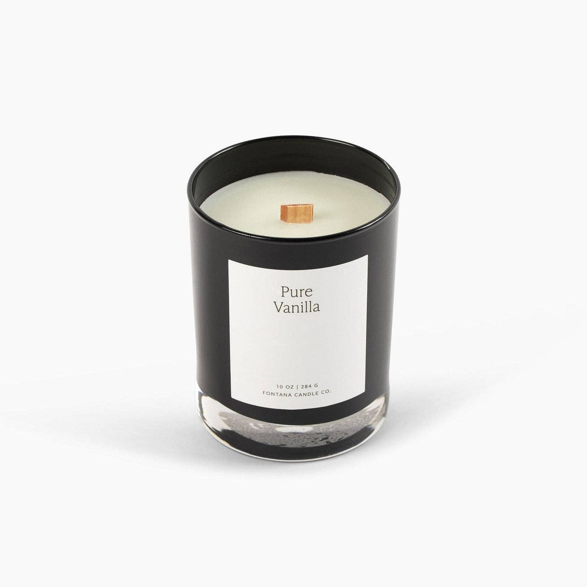 Pure Vanilla Beeswax & Essential Oil Noir Black Glass Candle