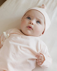 Wrap Top + Footed Pant Set Petal