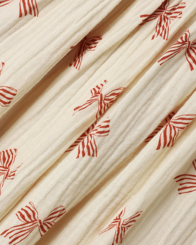 SABRINA MINI DRESS PEPPERMINT BOWS