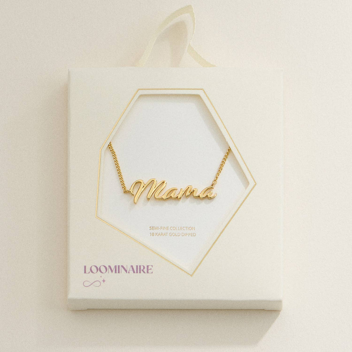 Mama Script Necklace in Gold or Silver