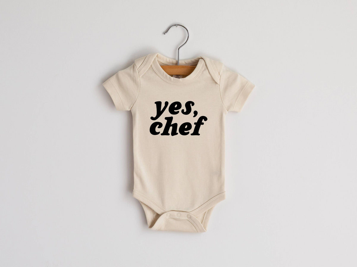 Cream Yes, Chef Organic Baby Bodysuit