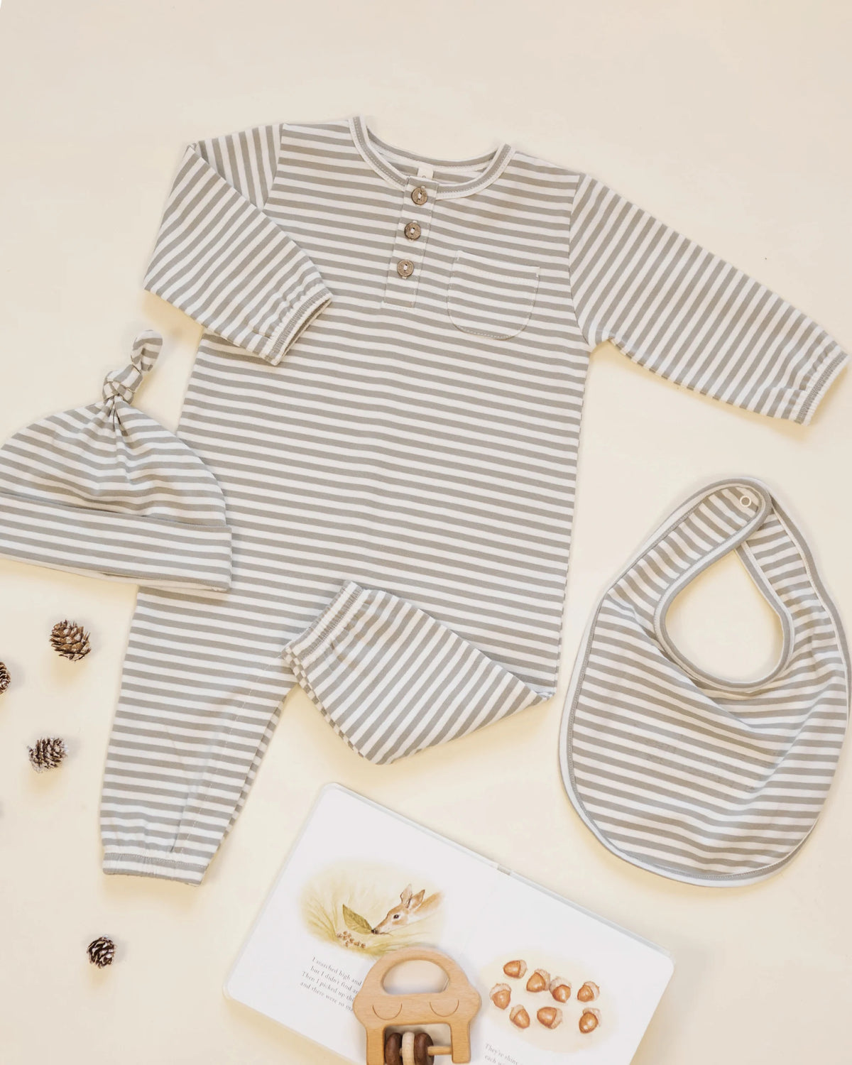 LONG SLEEVE POCKET JUMPSUIT LAUREL STRIPE