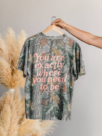 Exactly Where Oversized Camo Tee