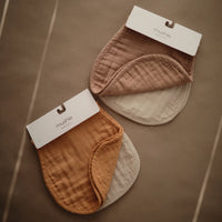 Organic Cotton Muslin Burp Cloth 2-Pack-Natural/Fog