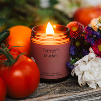 Farmer's Market Essential Oil Beeswax Jar Candle: Non-Toxic