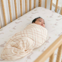 Charlie 2-pc. Farmhouse Goose/Check Swaddle Set