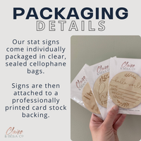 Hello World Birth Stat Sign - Scalloped Edge - Retro Font