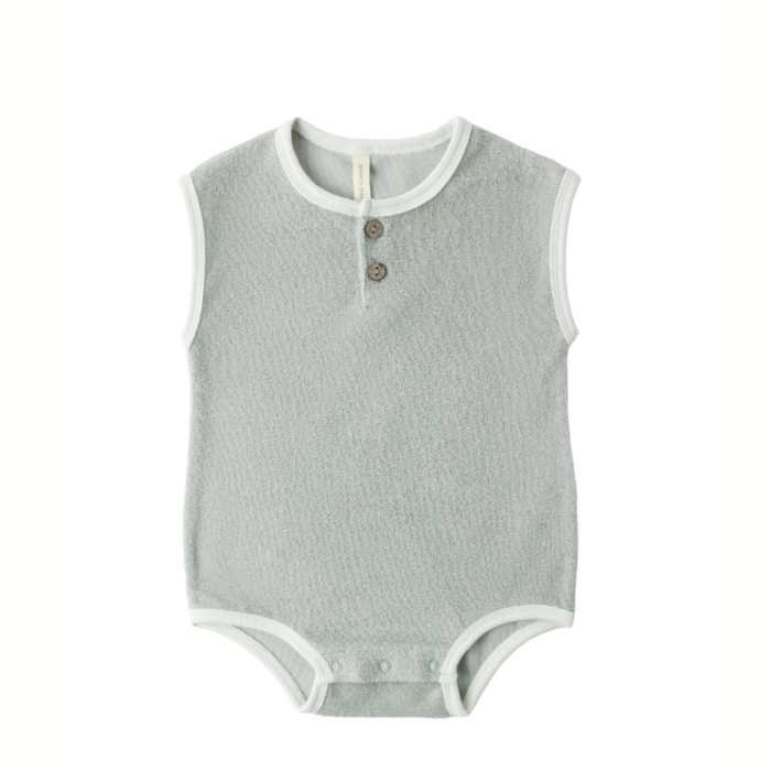 TERRY CLOTH ROMPER SAGE