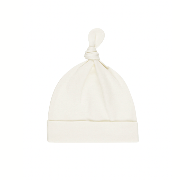 KNOTTED BABY HAT NATURAL