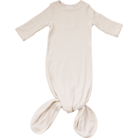 Vanilla Organic Cotton Ribbed knot Gown