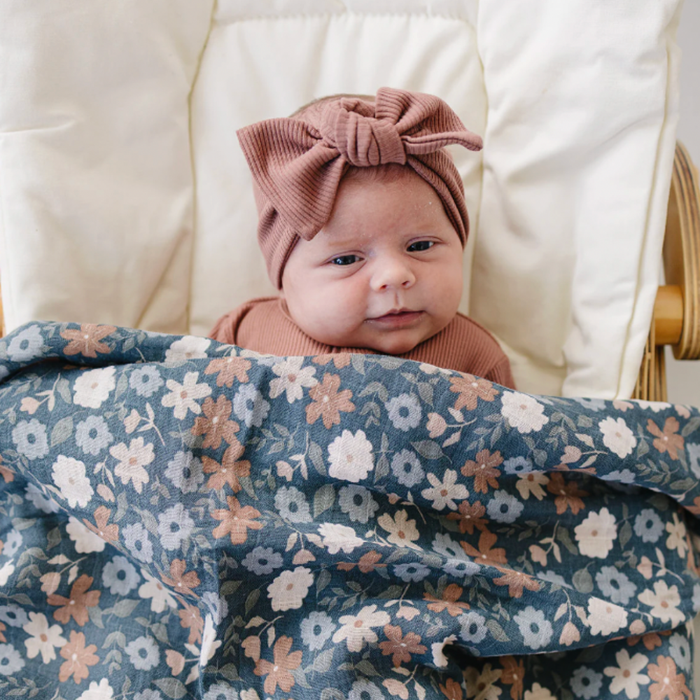 Dusty Rose Organic Ribbed Head Wrap