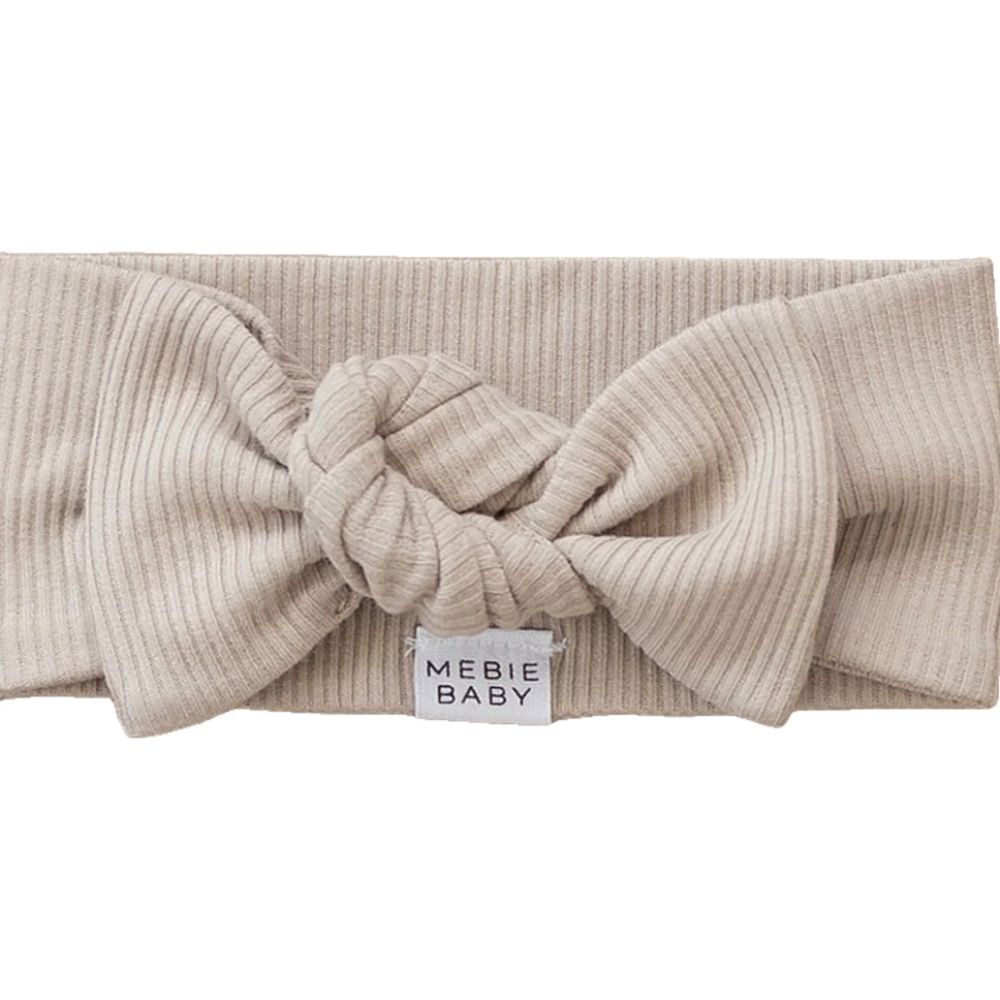 Oatmeal Organic Cotton Ribbed Head Wrap