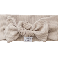 Oatmeal Organic Cotton Ribbed Head Wrap