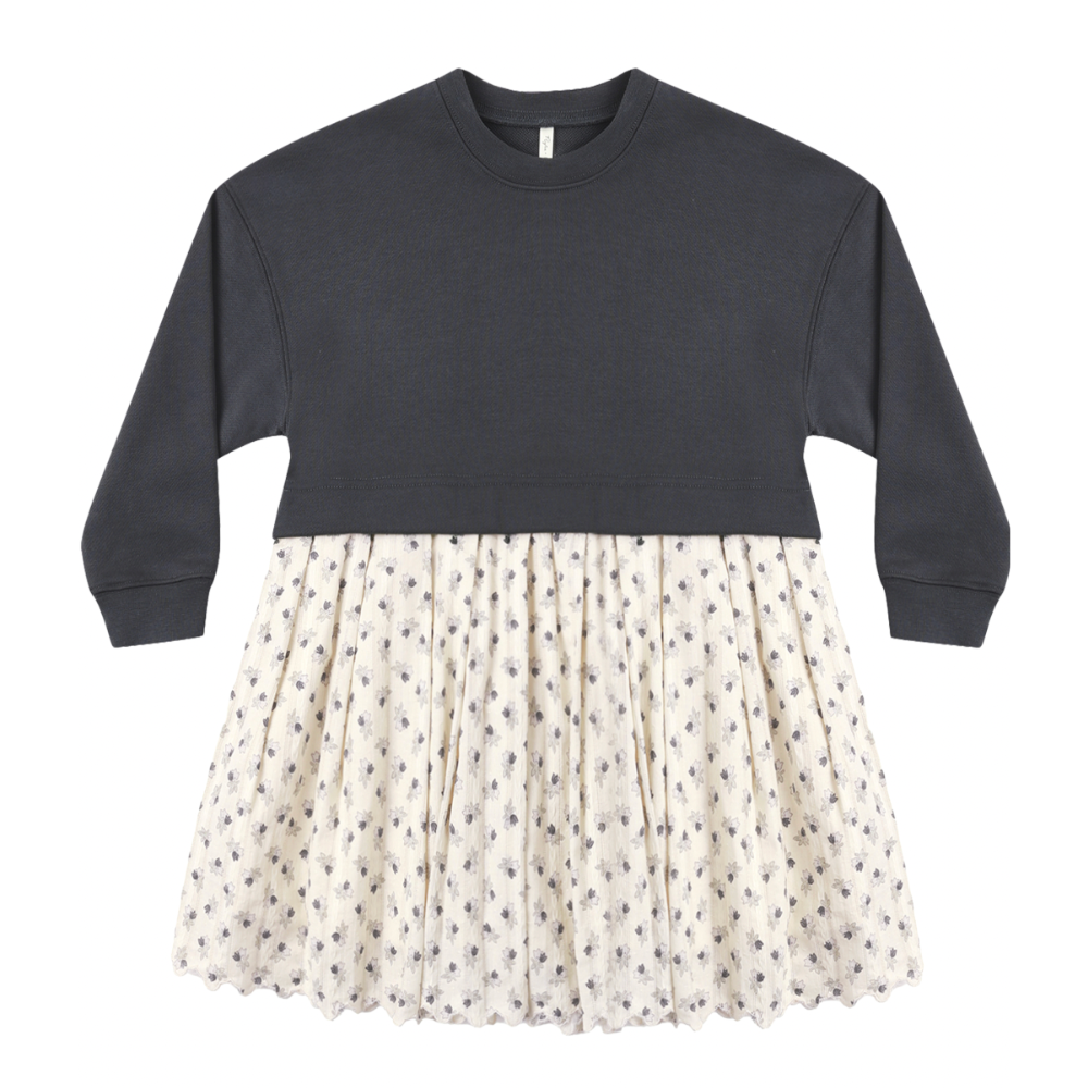 SWEATSHIRT DRESS VINTAGE FLEUR