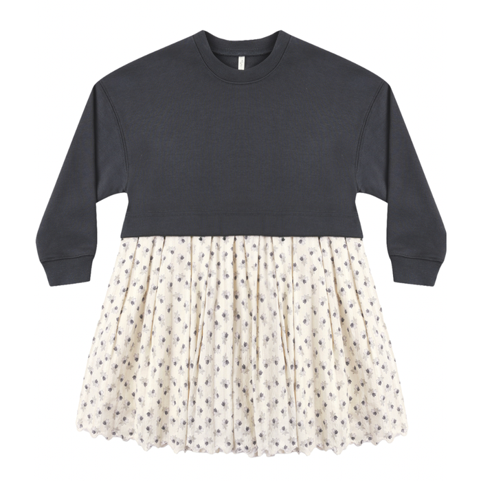 SWEATSHIRT DRESS VINTAGE FLEUR