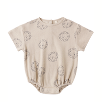 RELAXED SHORT SLEEVE BUBBLE ROMPER LION