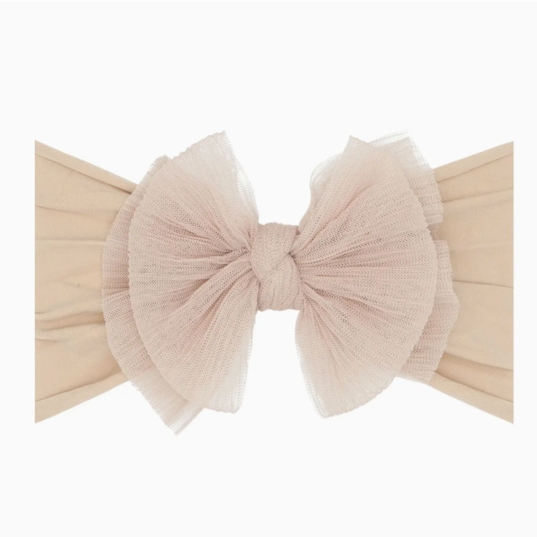 Tulle Fab Nylon Headband-Blush