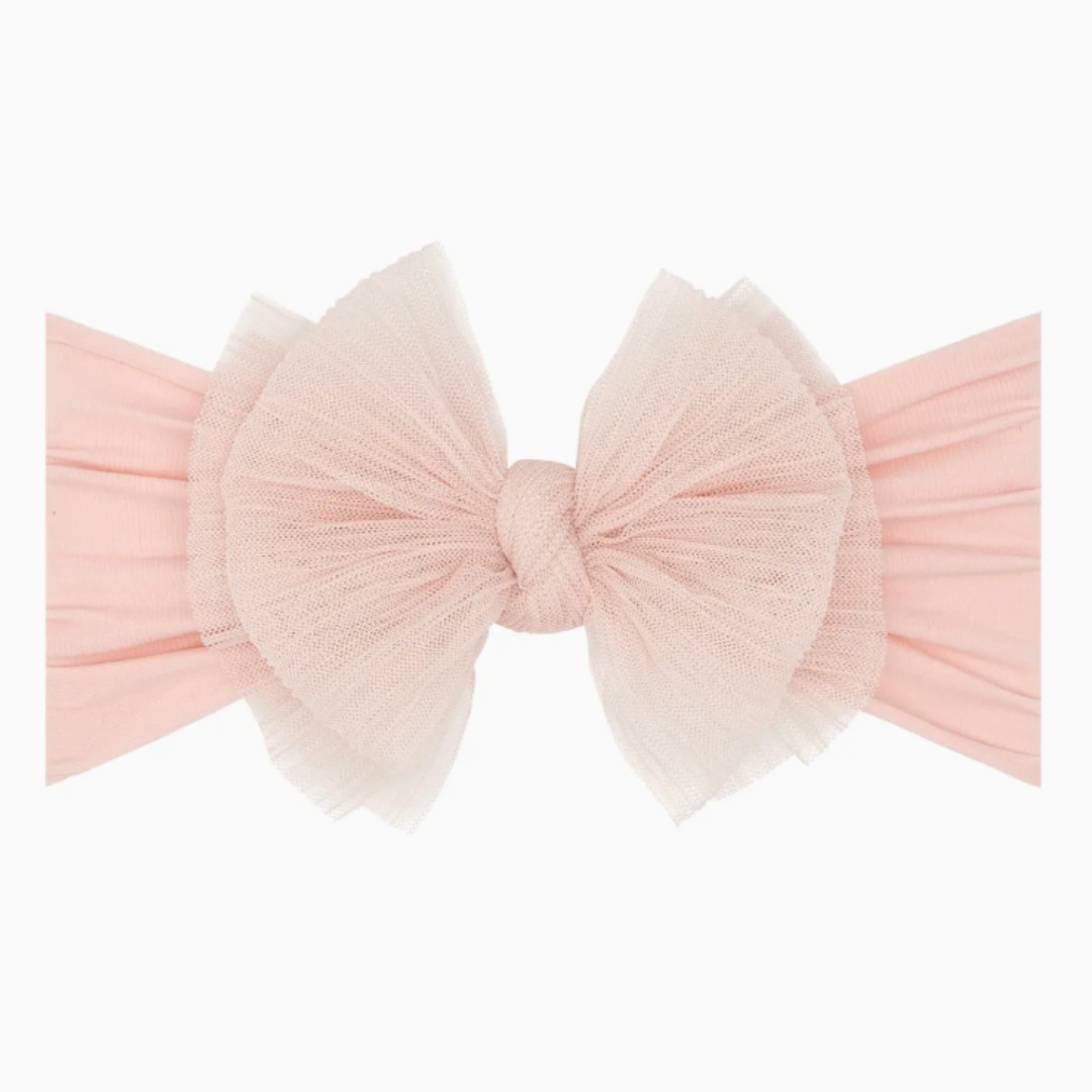 Tulle Fab Nylon Headband-Rose Quartz