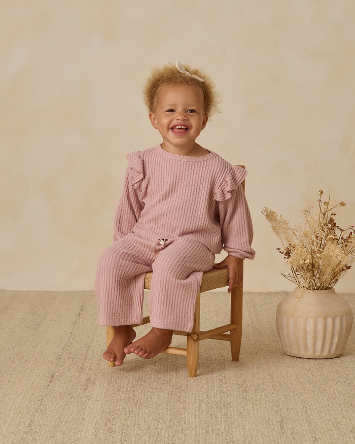 RUFFLE COZY SET || ROSE