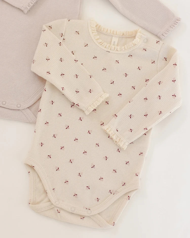 WAFFLE LONG SLEEVE BODYSUIT FALL DITSY