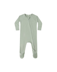 BAMBOO ZIP FOOTIE || FERN