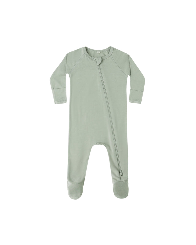 BAMBOO ZIP FOOTIE || FERN
